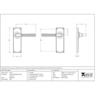 Aged Brass Hammered Newbury Lever Latch Set | From The Anvil-Lever Latch-Yester Home