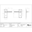Aged Brass Hammered Newbury Lever Lock Set | From The Anvil-Lever Lock-Yester Home