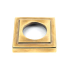 Aged Brass Hammered Newbury Lever on Rose Set (Square) | From The Anvil - Concealed - From The Anvil - Yester Home