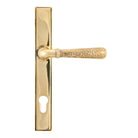 Aged Brass Hammered Newbury Slimline Espag. Lock Set | From The Anvil-Espagnolette-Yester Home