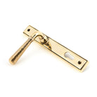 Aged Brass Hammered Newbury Slimline Espag. Lock Set | From The Anvil-Espagnolette-Yester Home