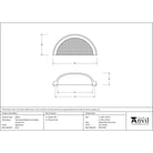 Aged Brass Hammered Regency Concealed Drawer Pull | From The Anvil - Drawer Pulls - From The Anvil - Yester Home