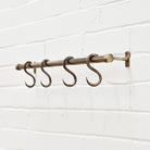 Aged Brass Hanging Rail-Hook Rails-Yester Home