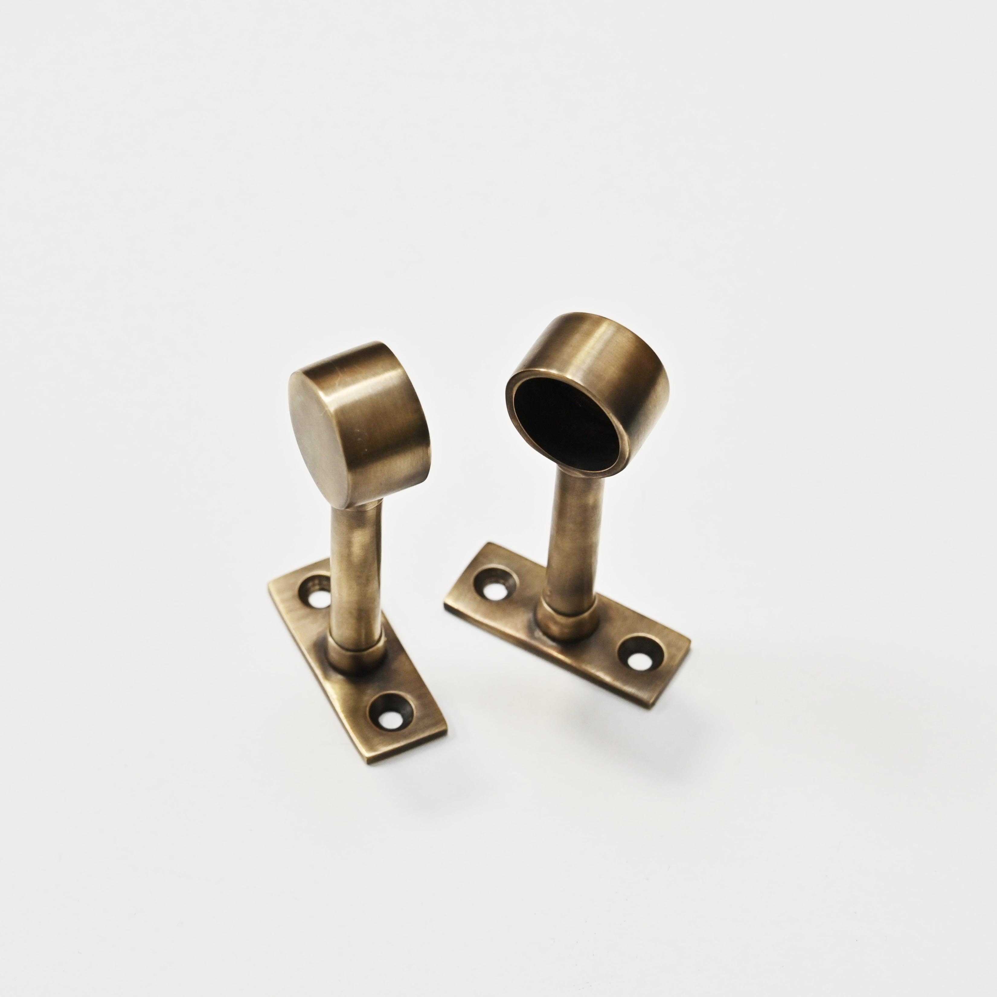 Aged Brass Hanging Rail-Hook Rails-Yester Home