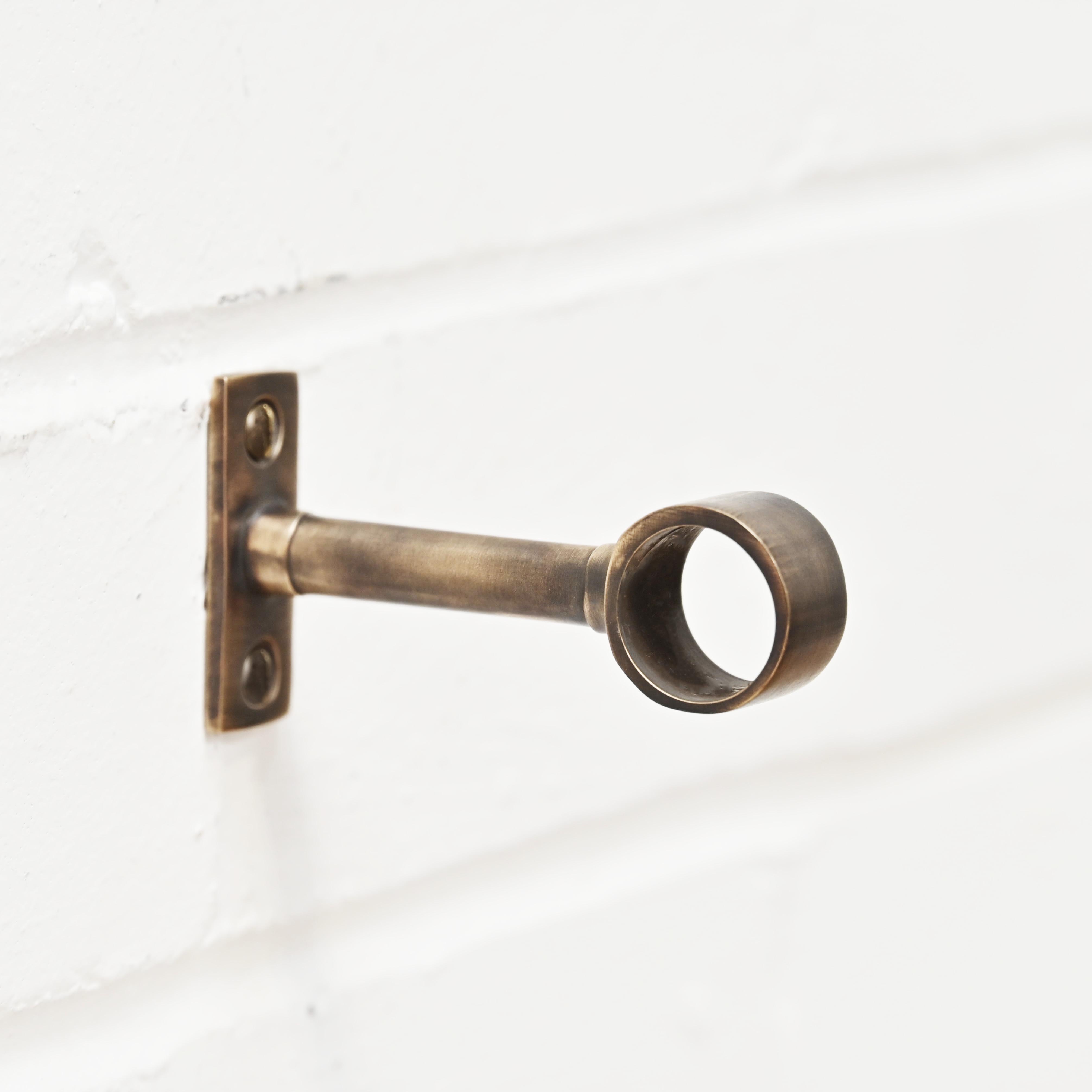 Aged Brass Hanging Rail-Hook Rails-Yester Home