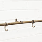 Aged Brass Hanging Rail-Hook Rails-Yester Home