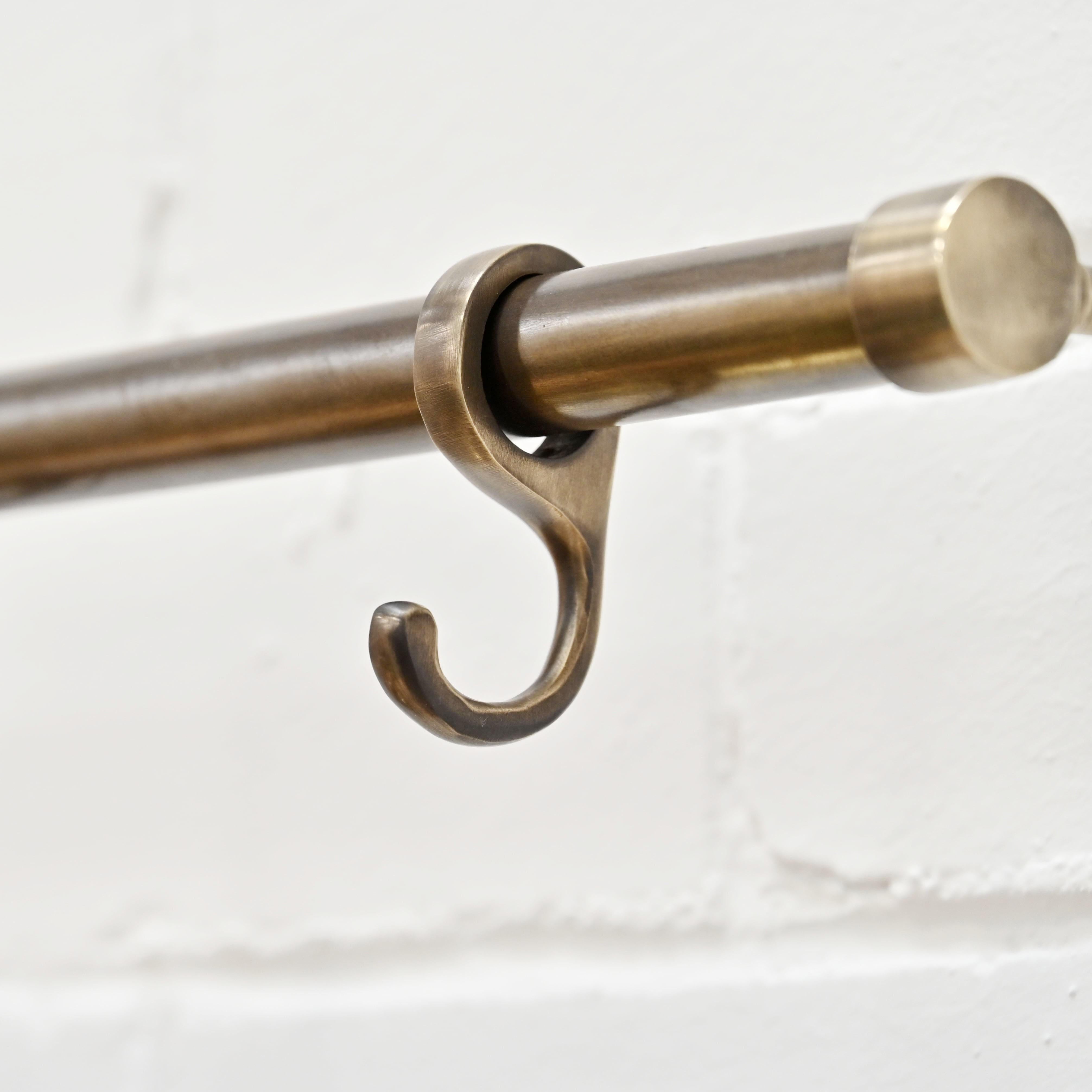 Aged Brass Hanging Rail | Yester Home