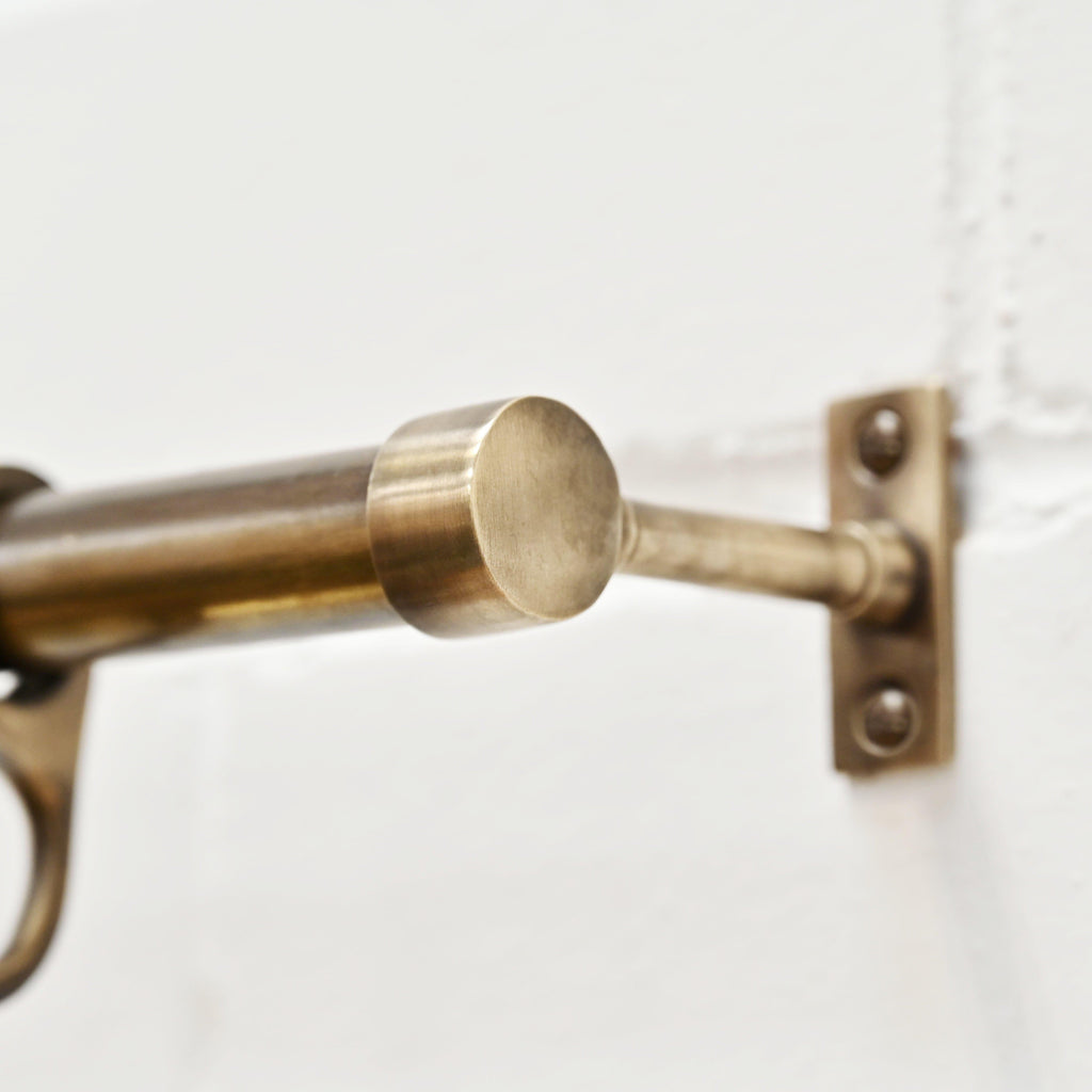 Aged Brass Hanging Rail-Hook Rails-Yester Home