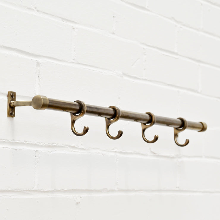 Aged Brass Gallery Shelf Rail | Fiddle & Gallery Rails – Yester Home