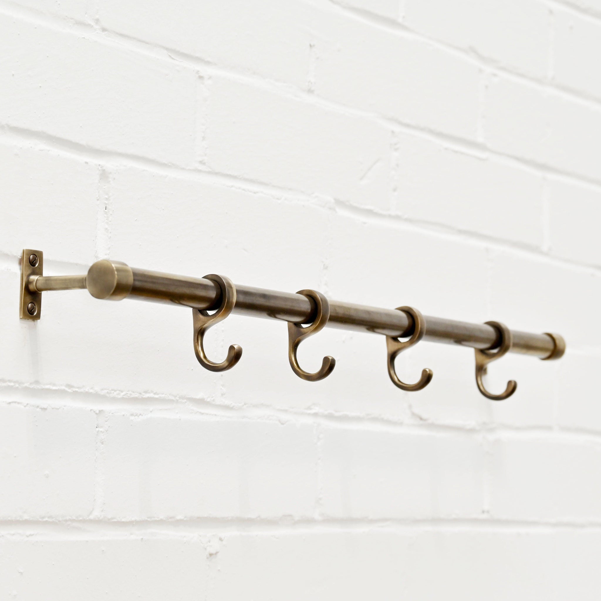 Aged Brass Hanging Rail Yester Home