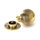 Aged Brass Heavy Beehive Mortice/Rim Knob Set | From The Anvil-Mortice Knobs-Yester Home