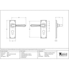 Aged Brass Hinton Lever Euro Lock Set | From The Anvil - Lever Euro - From The Anvil - Yester Home