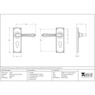 Aged Brass Hinton Lever Euro Lock Set | From The Anvil-Lever Euro-Yester Home