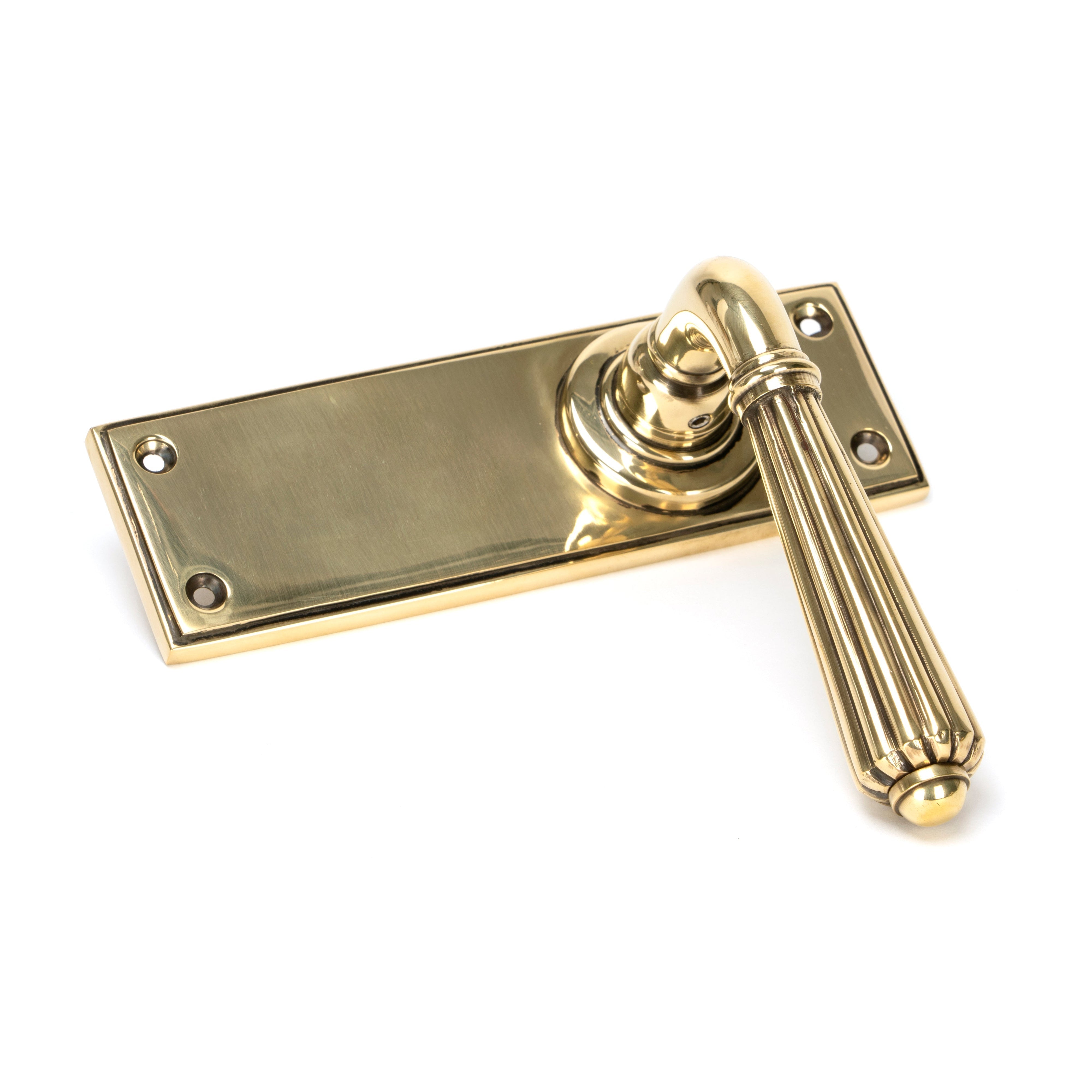 Aged Brass Hinton Lever Latch Set | From The Anvil-Lever Latch-Yester Home
