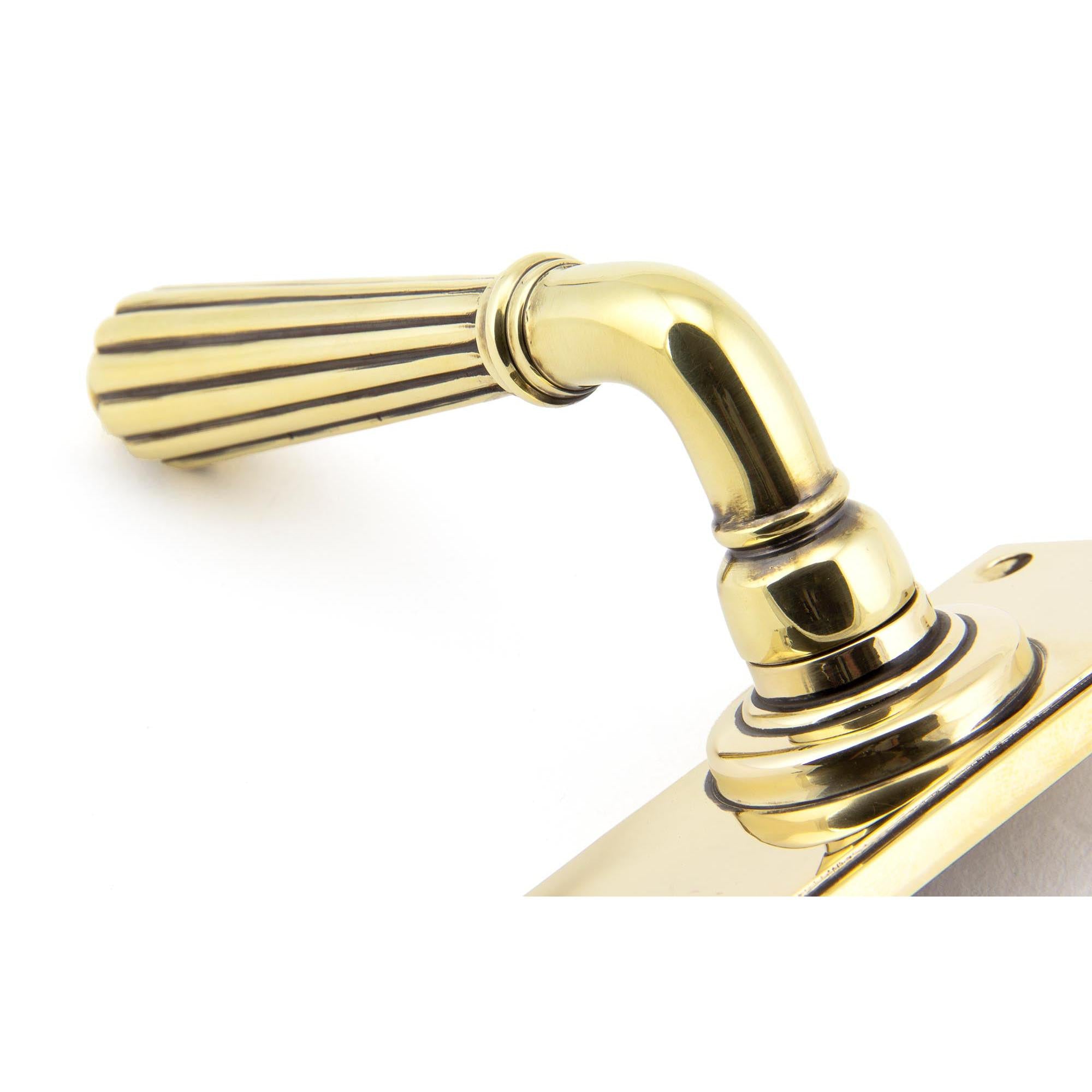 Aged Brass Hinton Lever Lock Set | From The Anvil - Lever Lock - From The Anvil - Yester Home