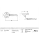 Aged Brass Hinton Lever on Rose Set | From The Anvil - Lever on Rose - From The Anvil - Yester Home