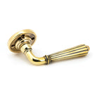 Aged Brass Hinton Lever on Rose Set | From The Anvil-Lever on Rose-Yester Home