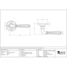 Aged Brass Hinton Lever on Rose Set | From The Anvil-Lever on Rose-Yester Home