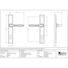 Aged Brass Hinton Slimline Lever Espag. Lock Set | From The Anvil - Espagnolette - From The Anvil - Yester Home