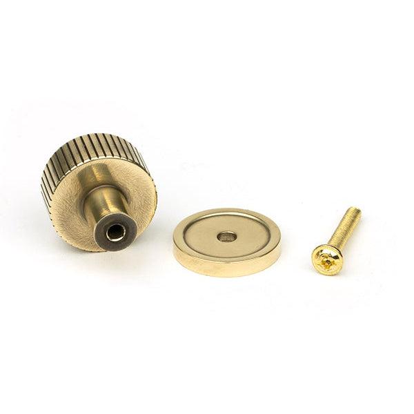 Aged Brass Judd Cabinet Knob - 25mm (Plain) | From The Anvil-Cabinet Knobs-Yester Home