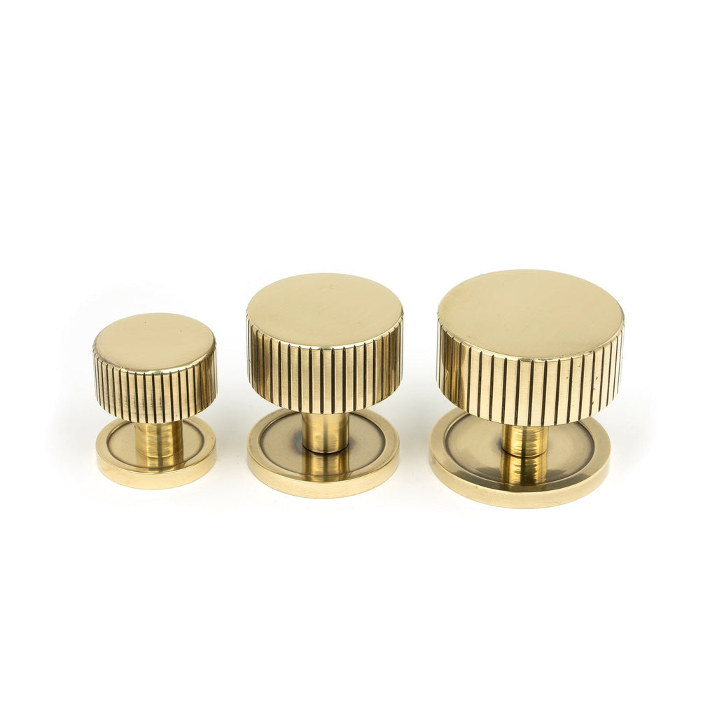 Aged Brass Judd Cabinet Knob - 25mm (Plain) | From The Anvil-Cabinet Knobs-Yester Home