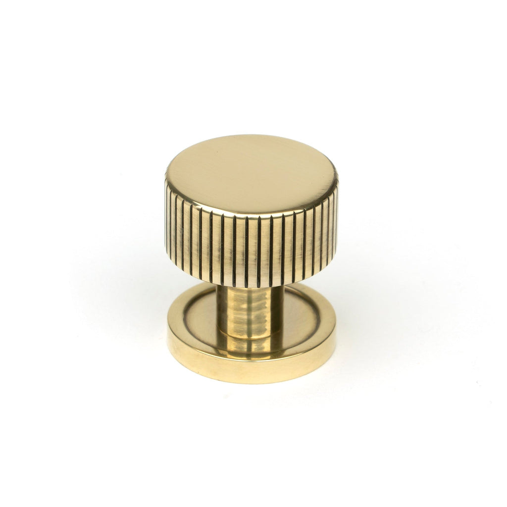 Aged Brass Judd Cabinet Knob - 25mm (Plain) | From The Anvil-Cabinet Knobs-Yester Home