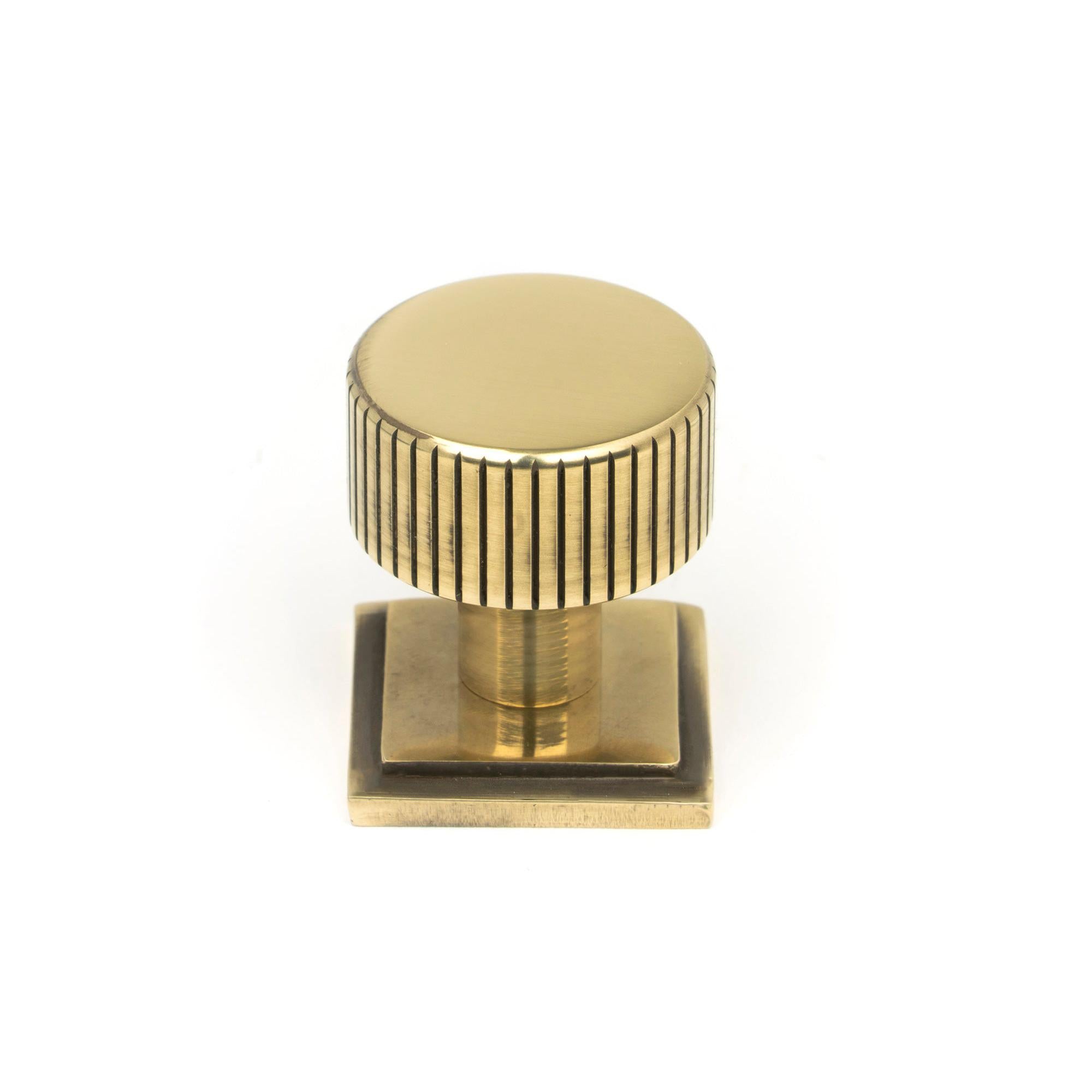 Aged Brass Judd Cabinet Knob - 25mm (Square) | From The Anvil - Cabinet Knobs - From The Anvil - Yester Home