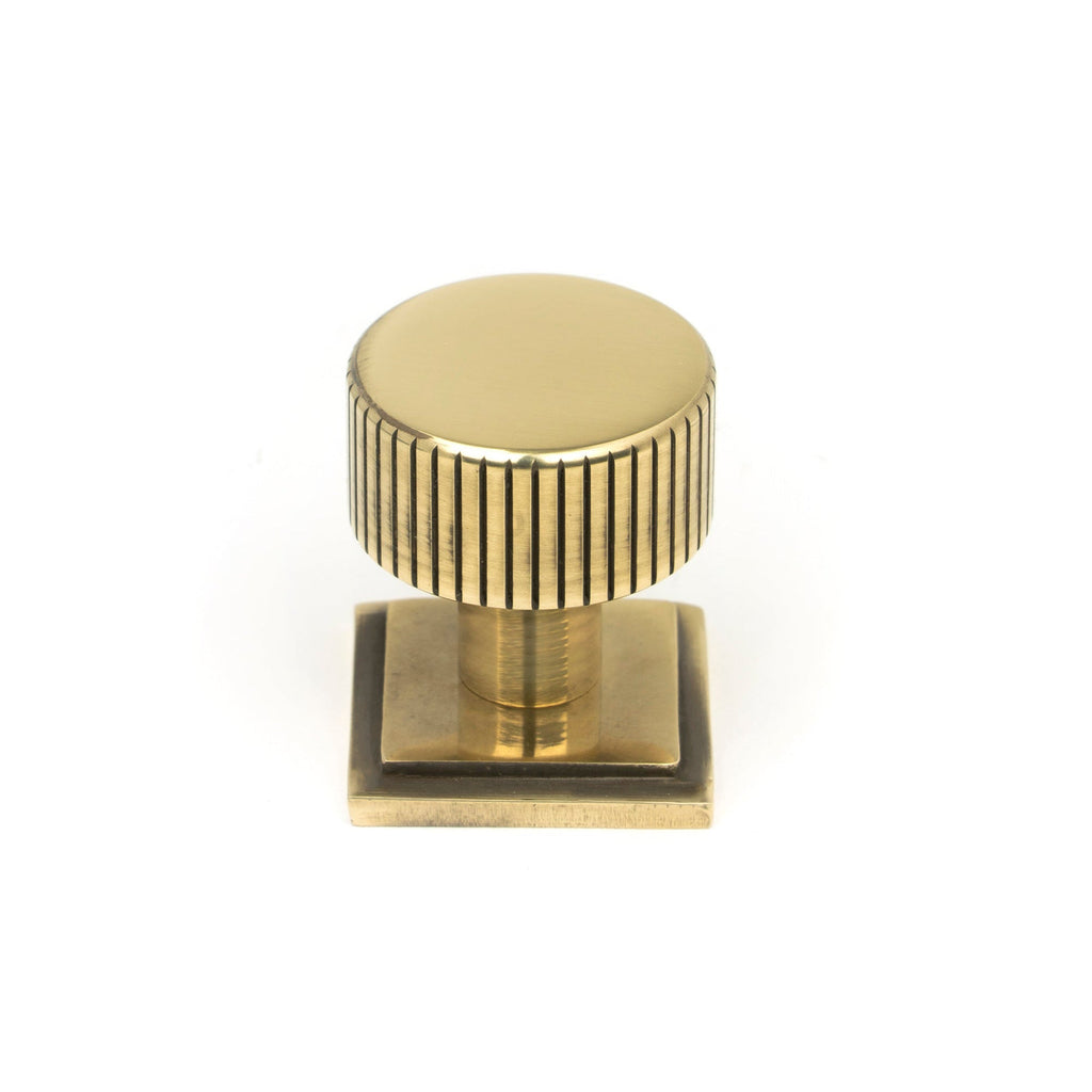 Aged Brass Judd Cabinet Knob - 25mm (Square) | From The Anvil-Cabinet Knobs-Yester Home