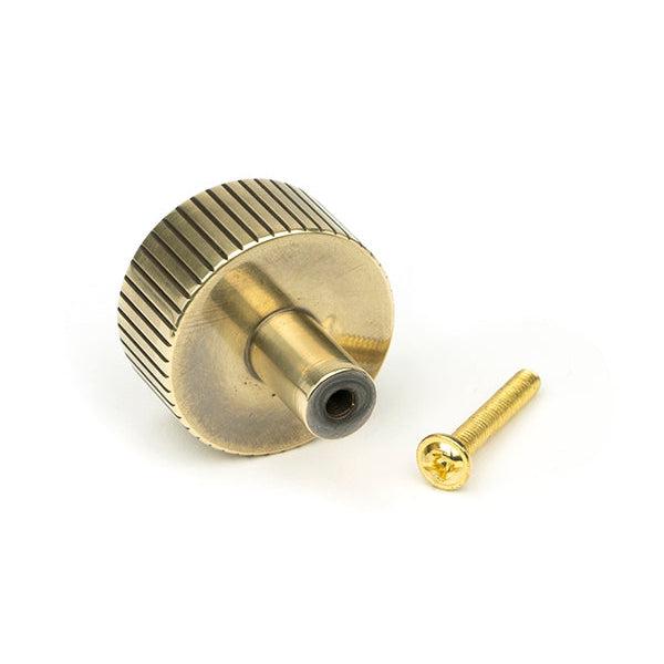 Aged Brass Judd Cabinet Knob - 32mm (No rose) | From The Anvil-Cabinet Knobs-Yester Home