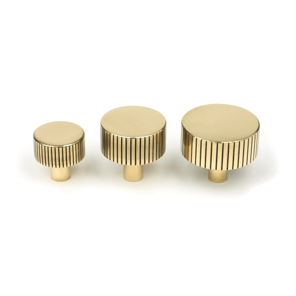 Aged Brass Judd Cabinet Knob - 32mm (No rose) | From The Anvil-Cabinet Knobs-Yester Home