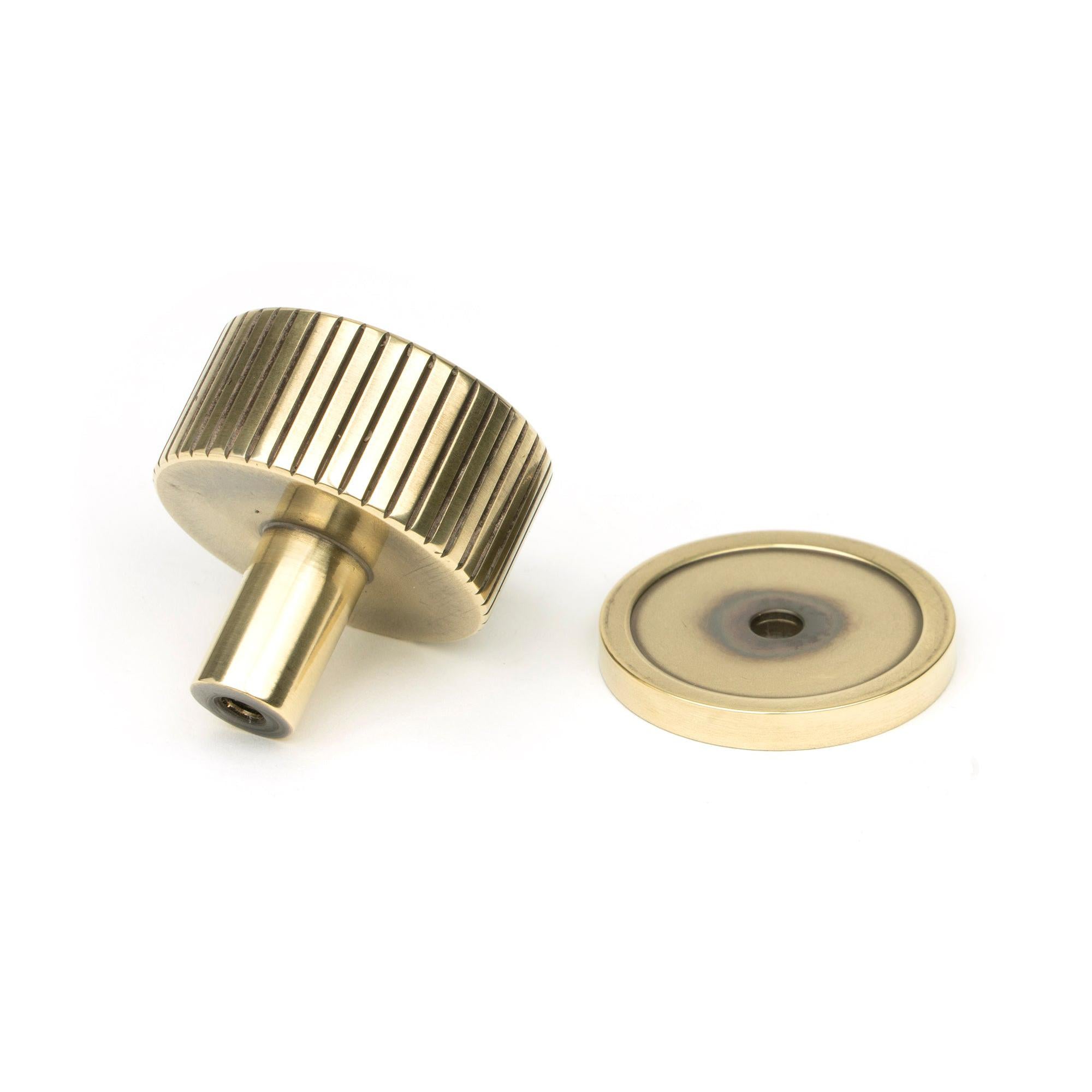 Aged Brass Judd Cabinet Knob - 32mm (Plain) | From The Anvil - Cabinet Knobs - From The Anvil - Yester Home
