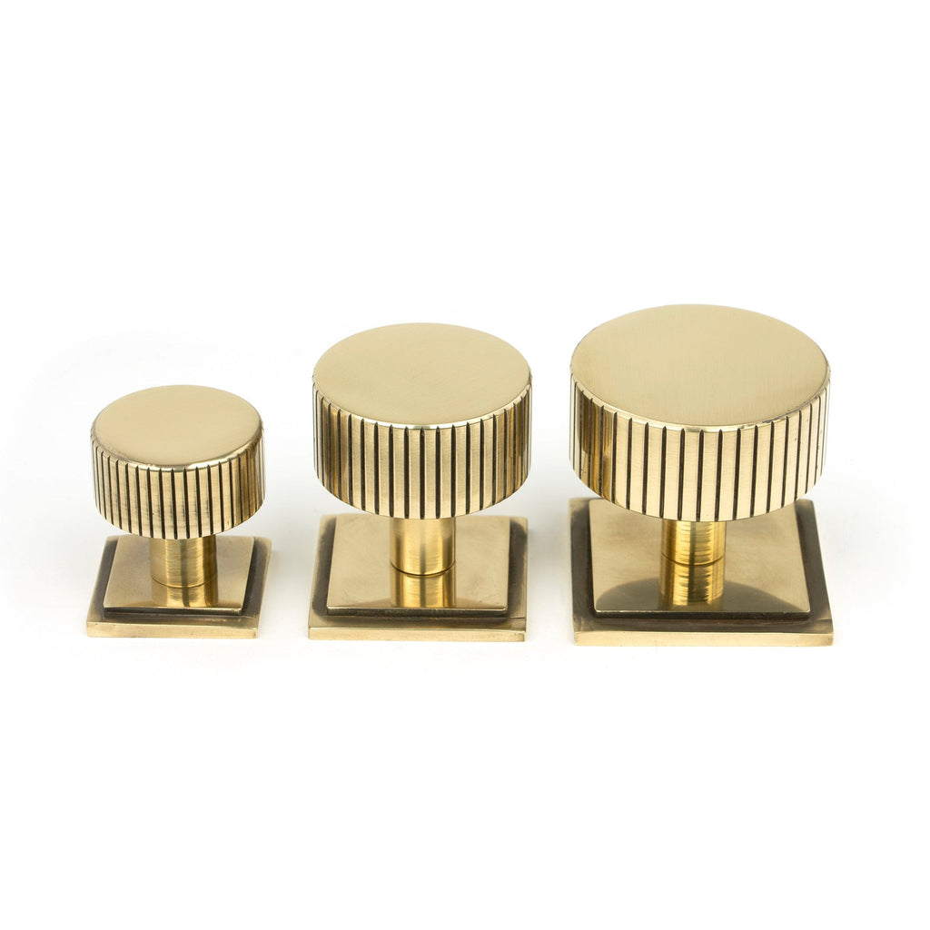 Aged Brass Judd Cabinet Knob - 32mm (Square) | From The Anvil-Cabinet Knobs-Yester Home
