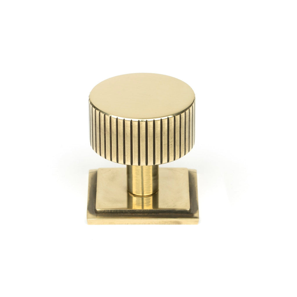 Aged Brass Judd Cabinet Knob - 32mm (Square) | From The Anvil-Cabinet Knobs-Yester Home