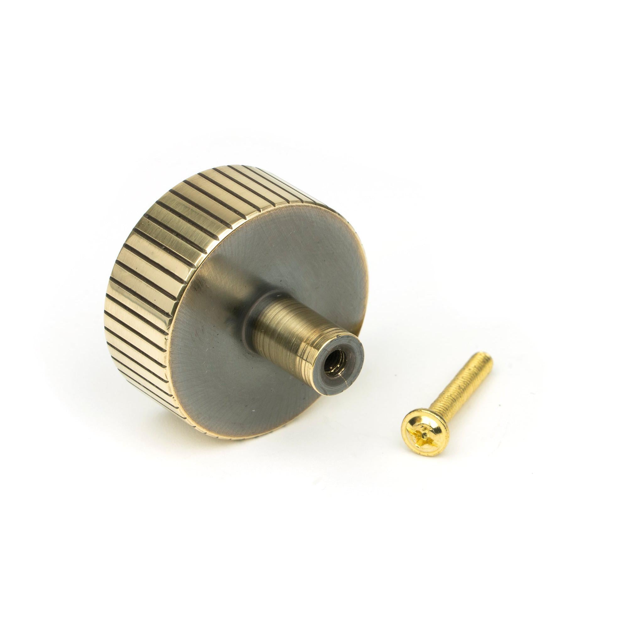 Aged Brass Judd Cabinet Knob - 38mm (No rose) | From The Anvil - Cabinet Knobs - From The Anvil - Yester Home