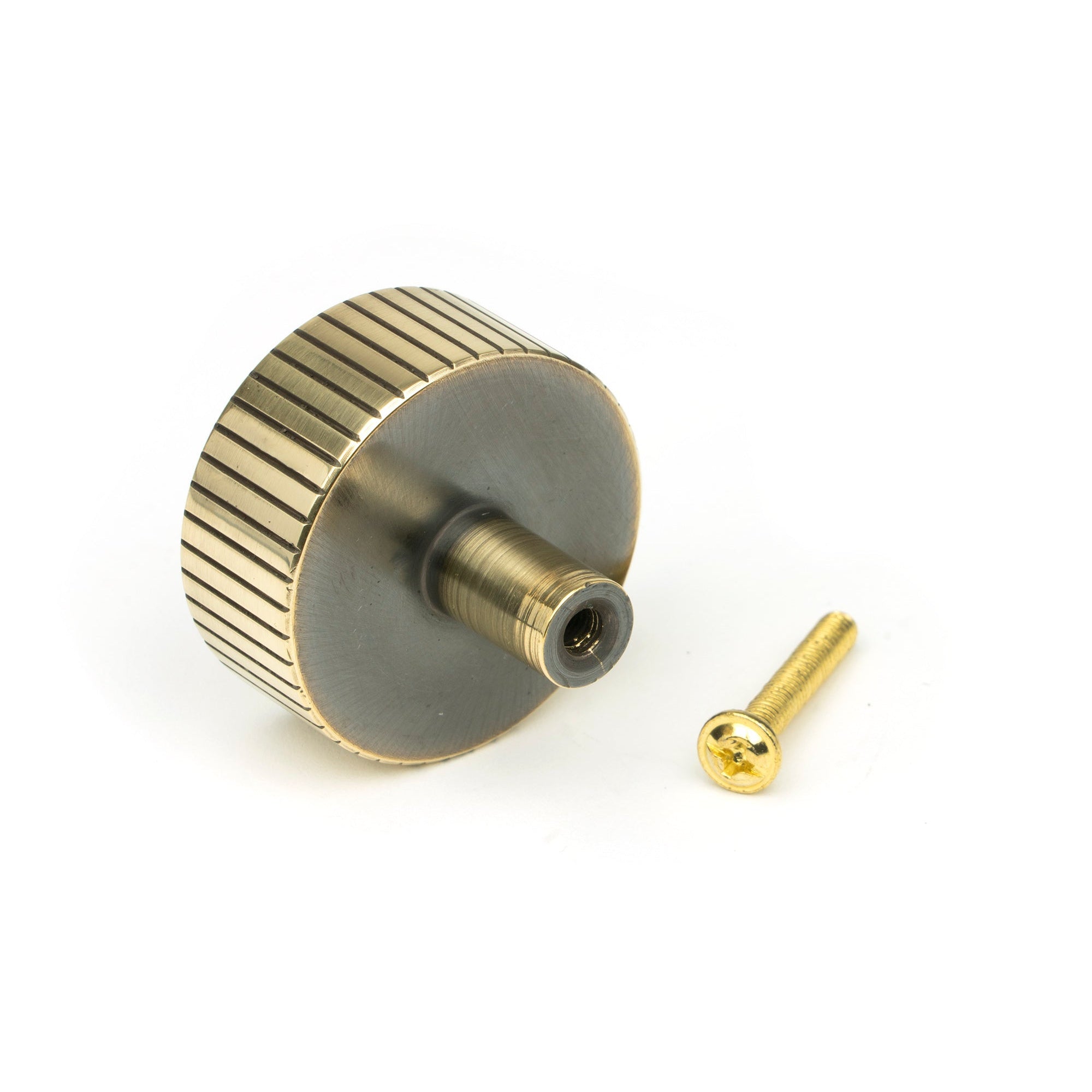 Aged Brass Judd Cabinet Knob - 38mm (No rose) | From The Anvil-Cabinet Knobs-Yester Home