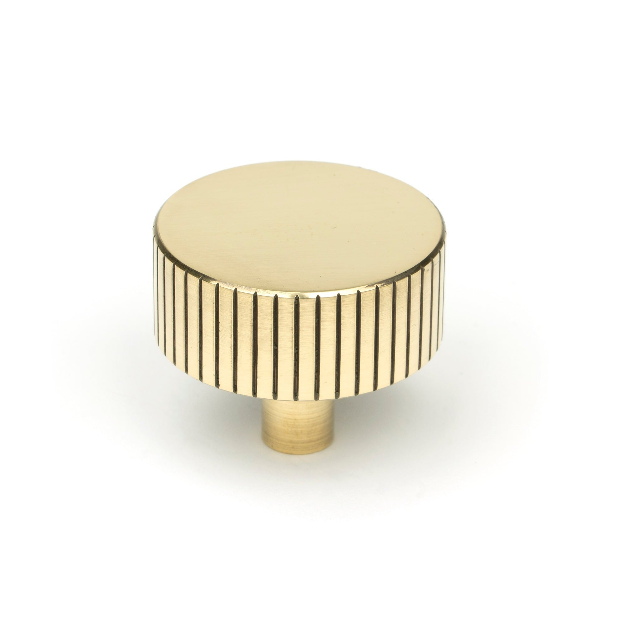 Aged Brass Judd Cabinet Knob - 38mm (No rose) | From The Anvil-Cabinet Knobs-Yester Home