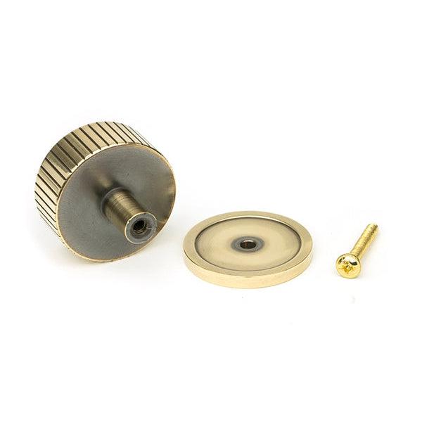 Aged Brass Judd Cabinet Knob - 38mm (Plain) | From The Anvil-Cabinet Knobs-Yester Home
