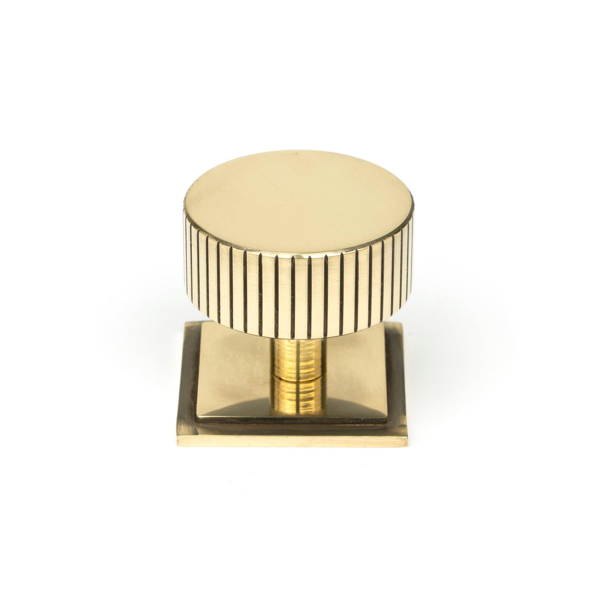 Aged Brass Judd Cabinet Knob - 38mm (Square) | From The Anvil - Cabinet Knobs - From The Anvil - Yester Home