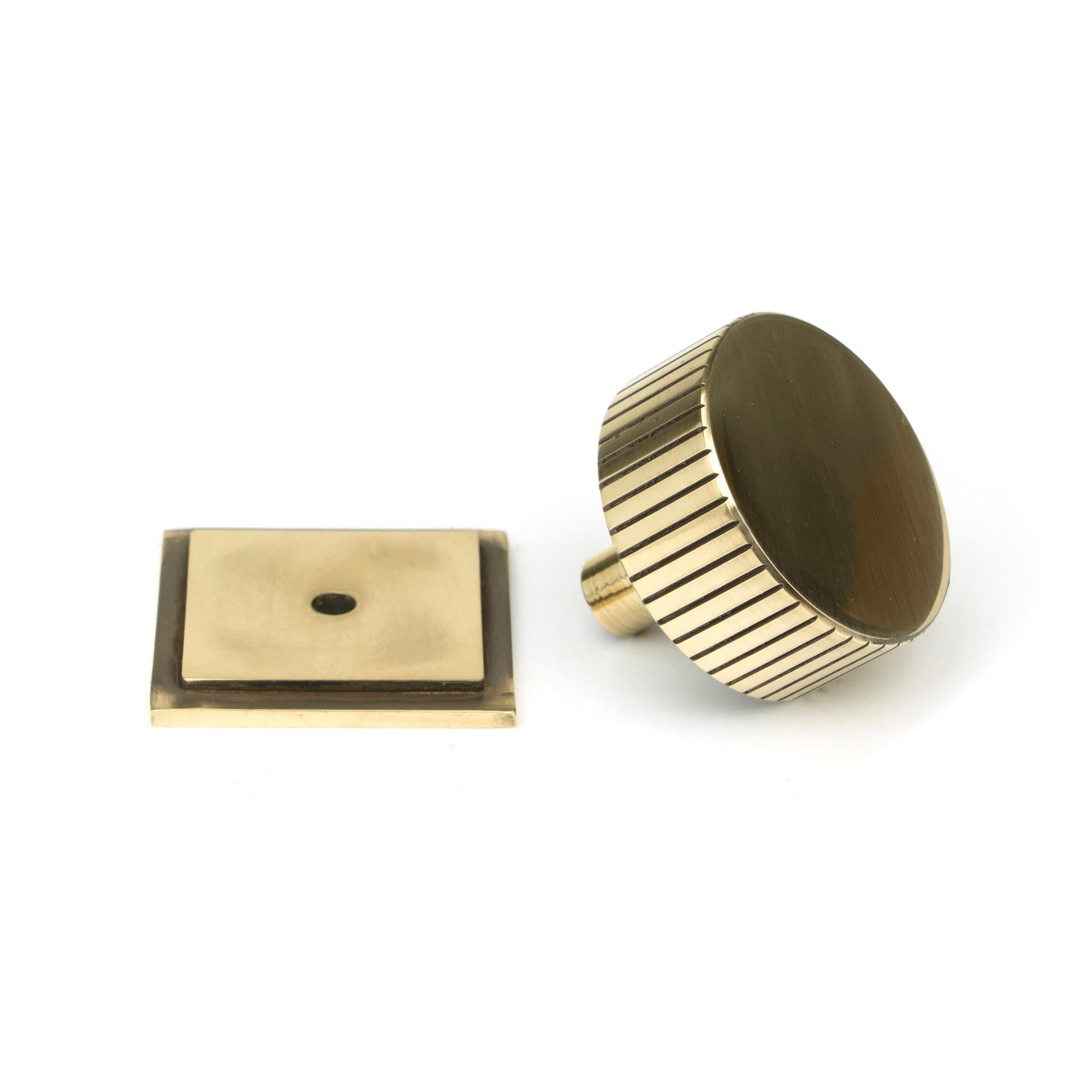 Aged Brass Judd Cabinet Knob - 38mm (Square) | From The Anvil - Cabinet Knobs - From The Anvil - Yester Home