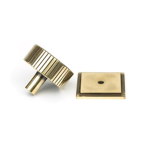Aged Brass Judd Cabinet Knob - 38mm (Square) | From The Anvil-Cabinet Knobs-Yester Home