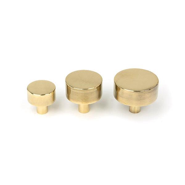 Aged Brass Kelso Cabinet Knob - 25mm (Plain) | From The Anvil-Cabinet Knobs-Yester Home