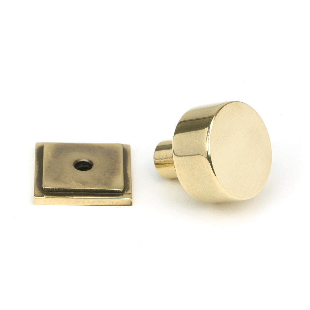 Aged Brass Kelso Cabinet Knob - 25mm (Square) | From The Anvil-Cabinet Knobs-Yester Home