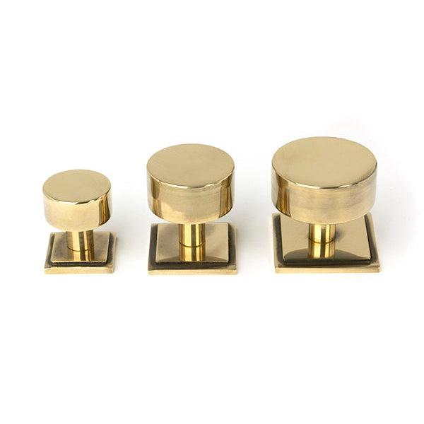 Aged Brass Kelso Cabinet Knob - 25mm (Square) | From The Anvil