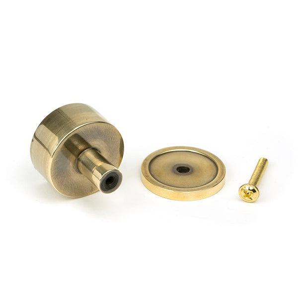 Aged Brass Kelso Cabinet Knob - 32mm (Plain) | From The Anvil-Cabinet Knobs-Yester Home