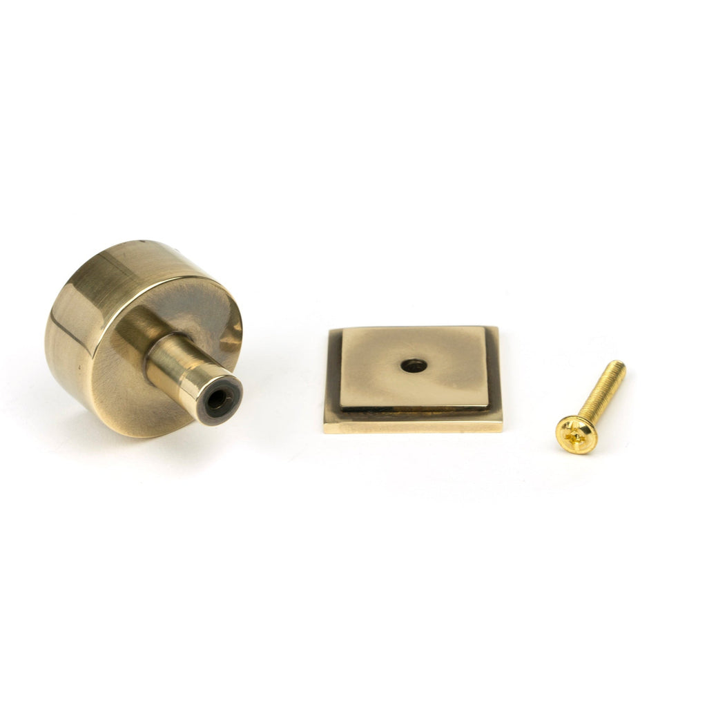 Aged Brass Kelso Cabinet Knob - 32mm (Square) | From The Anvil-Cabinet Knobs-Yester Home