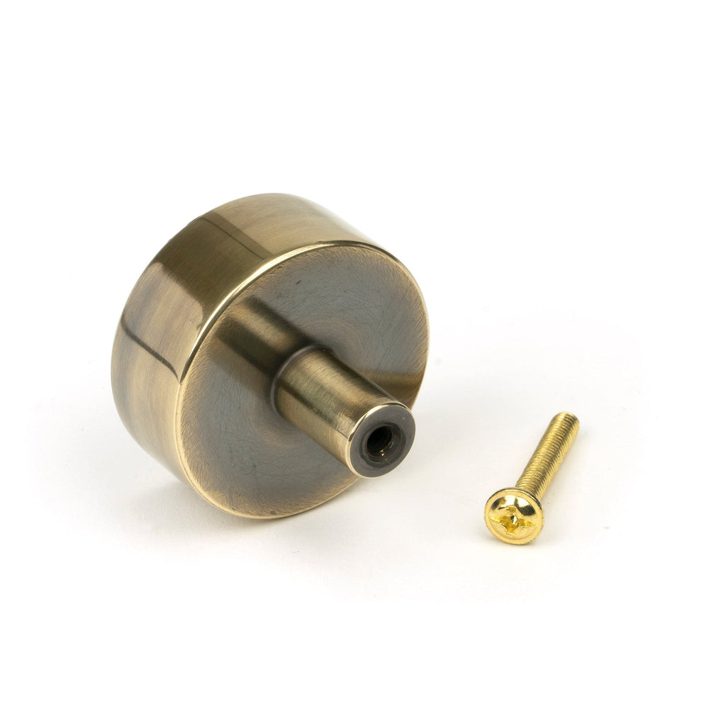 Aged Brass Kelso Cabinet Knob - 38mm (No rose) | From The Anvil