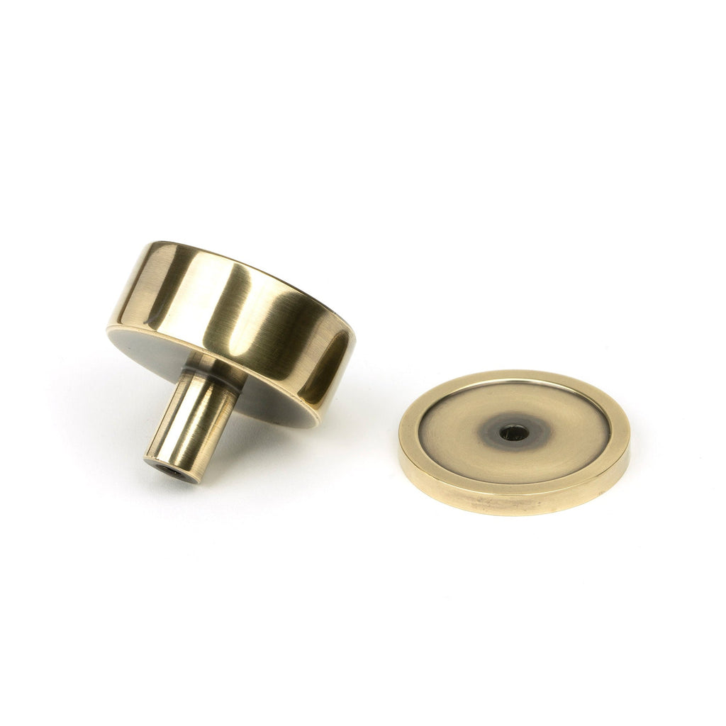 Aged Brass Kelso Cabinet Knob - 38mm (Plain) | From The Anvil-Cabinet Knobs-Yester Home
