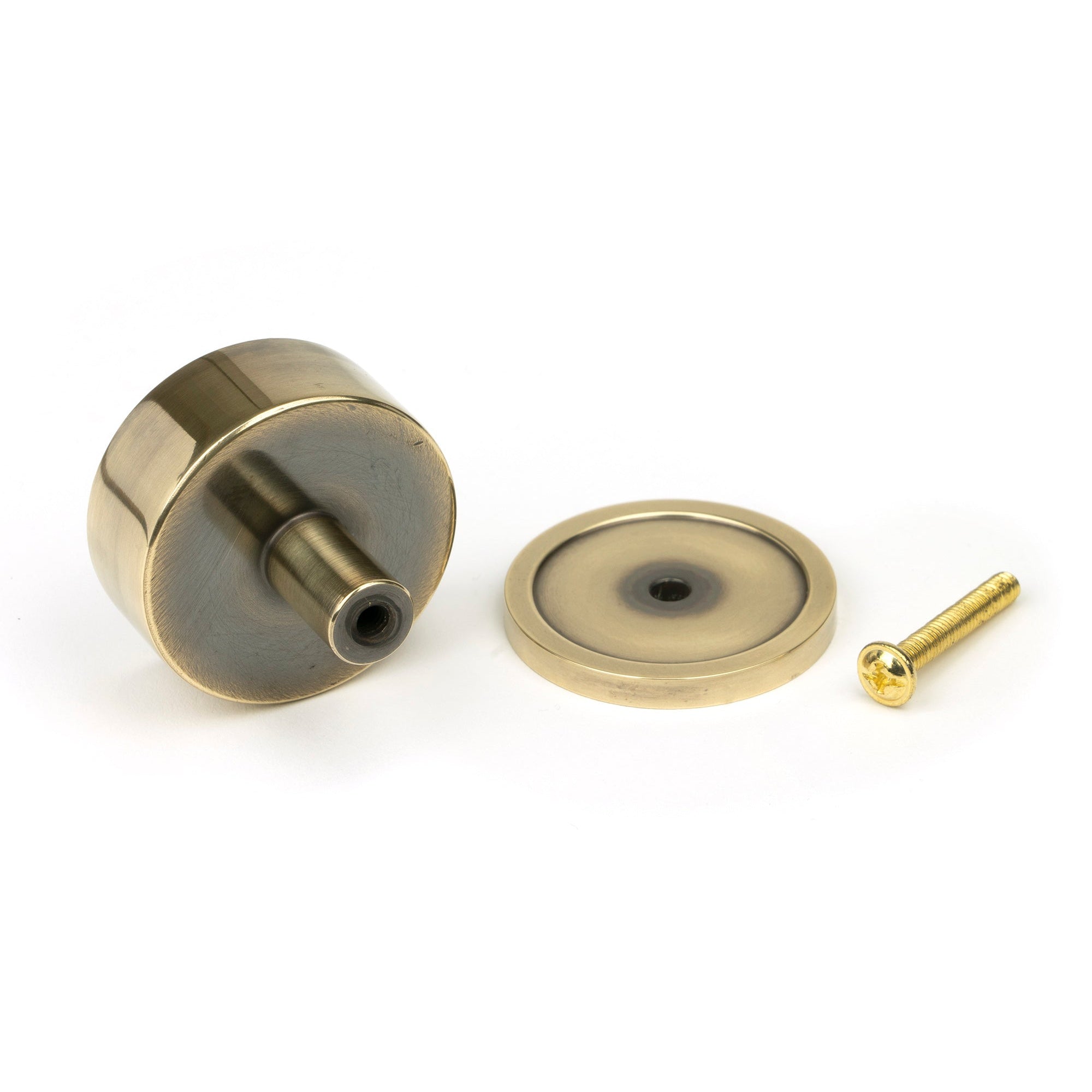 Aged Brass Kelso Cabinet Knob - 38mm (Plain) | From The Anvil-Cabinet Knobs-Yester Home
