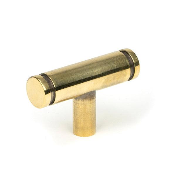 Aged Brass Kelso T-Bar | From The Anvil-Cabinet Knobs-Yester Home