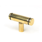 Aged Brass Kelso T-Bar | From The Anvil-Cabinet Knobs-Yester Home